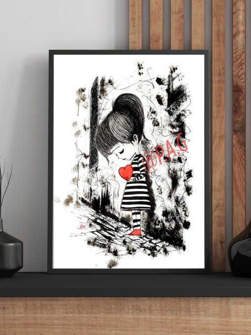 Illustration imprimée A4 - "Coeur"