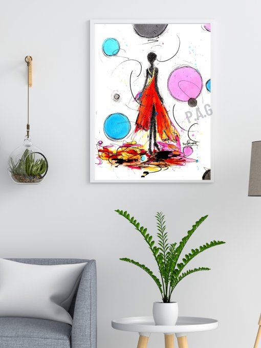 Peinture de Silhouette Fantaisie - oeuvre originale 