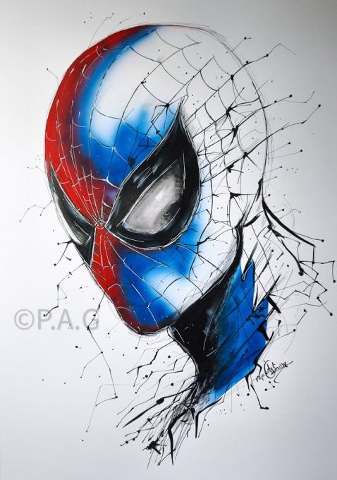 Spiderman  - Oeuvre Originale - Encadrée