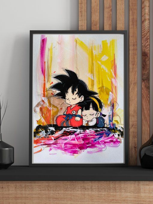 Print A4 - Songoku & Chi-Chi - Dragon Ball